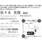 佐々木 英俊 個展【2024年11月2日(土)〜11月10日(日)】 4